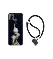 Infinix Smart 5 Kılıf Desenli Silikon Boyun Askılı Star Woman 1332