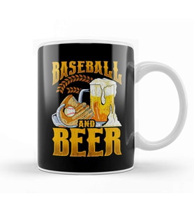 Awesome Baseball And Beer Make The Perfect Day Kupa Bardak Porselen