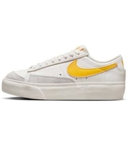 Nike Blazer Platform Leather Unisex Sneaker Hakiki Deri Beyaz-Sarı Günlük Spor Ayakkabı 3cm