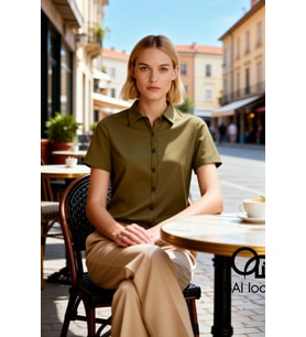 Kadın Bluz Crop Polo Yaka Kısa Kol Düğmeli Fitted Penye Süprem Örme Düz Fonksiyonel