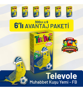 Televole Muhabbet Kuşu Yemi FB - 6 Adet