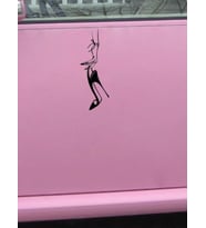 Bayan Topuklu Ayakkabı Araba Sticker 25Cm Siyah Renk Yan kapı