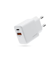 Polosmart PBS136 Hızlı 1 USB 1 PD Çıkışlı 20W Şarj Adaptörü Duvar Şarjı Beyaz