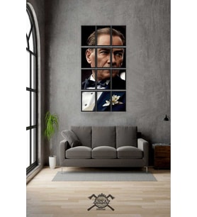 12 parça Puzzle Yeni Atatürk ATAM Çerçeve Görünümlüı Mdf tablo Duvar Süsü Hediyelik Eşya