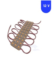 20 Adet 12 Volt 1.5 Watt Mini 3 Lensli Sarı Amber 2835 SMD Led Modül IP65