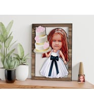 BK Gift Kişiye Özel Çocuk Doğum Günü Karikatürlü 3D Ahşap Tablo, Sevgiliye Hediye, Arkadaşa Hediye, Yıl Dönümü Hediyesi, Doğum Günü Hediyesi-1