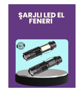 Mey İthalat® Suya Dayanıklı 4 Modlu Mini LED El Feneri