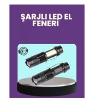 Mey İthalat® Suya Dayanıklı 4 Modlu Mini LED El Feneri