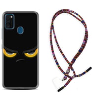 Samsung M21 M22 M23 M30 M31S M32 Kılıf Boyun Asklı Rasta Silikon Black Eyes 1644