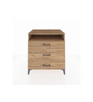Kronos Şifonyer Tek Raflı 3 Çekmeceli 88x59x96 Çam-Çam