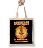 Aerospace Engineer In Progress Spaceship Launch Bez Çanta Uzun Saplı