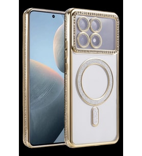 Pilelistore   Xiaomi Poco X6 Pro Joke Simli Magneticsafe Kılıf - Gold