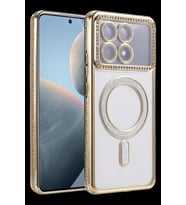 Pilelistore   Xiaomi Poco X6 Pro Joke Simli Magneticsafe Kılıf - Gold