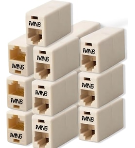M14 10 Adet RJ45 Ethernet Kablo Birleştirici, Cat5 Cat5e Cat6 Uyumlu Dişi Dişi LAN Kablo Uzatma Aparatı