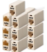 M14 10 Adet RJ45 Ethernet Kablo Birleştirici, Cat5 Cat5e Cat6 Uyumlu Dişi Dişi LAN Kablo Uzatma Aparatı