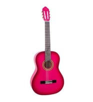 Valencia VC101TPKS Klasik Gitar 1/4 (Pembe)  Sap Çelikli - Okul Öncesi İçin - Hafif