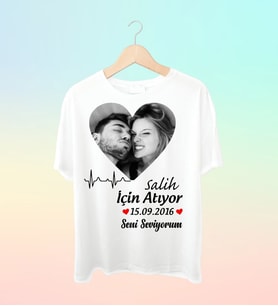 Kendin Tasarla Baskılı Tshirt Tişört (Beyaz)