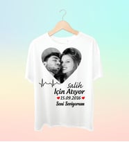 Kendin Tasarla Baskılı Tshirt Tişört (Beyaz)