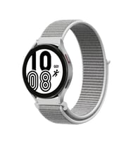 Uray store Samsung Galaxy Watch 4 Hasırlı Cırtcırtlı Kordon - Beyaz