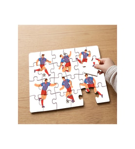Futbolcu Hareketleri Tasarımlı 24 Parça Ahşap Çocuk Puzzle MPK0516