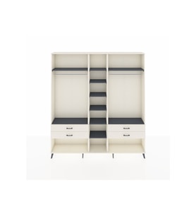 Arges Dolap 10 Raflı 4 Çekmeceli 2 Askılı 220x30x243 Aytaşı-Antrasit/Aytaşı