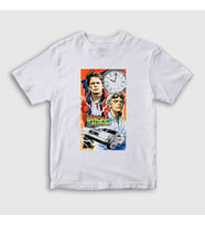 Presmono Unisex Çocuk Beyaz Team Film Geleceğe Dönüş Back To The Future T-Shirt 243522tt