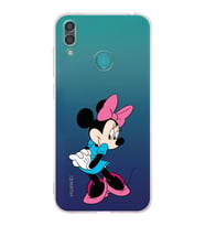 Huawei Y7 2019  Kamera korumalı Kapak Minnie Mouse Tasarımlı  Şeffaf Kılıf