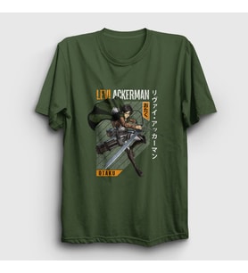 Presmono Unisex Haki Levi Fan Anime Attack On Titan T-Shirt 125591tt (Haki)