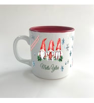 Mutlu Yıllar 3 Noel Baba Baskılı Kırmızı Multi Yılbaşı Kupası