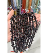 Mercan Doğal Taş Parlak Siyah Dal Mercan 4x10mm Dizi