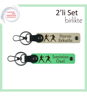 Mücadelenin İçinde Şıklık Taşıyanlara, Taktiksel Dövüş Temalı Anahtarlık, Sütlü Kahve-Fıstık Yeşil