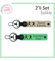 Mücadelenin İçinde Şıklık Taşıyanlara, Taktiksel Dövüş Temalı Anahtarlık, Sütlü Kahve-Fıstık Yeşil