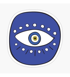 18cm Nazar Boncuğu Sticker Araba Duvar  Yapıştırma Etiket Mf3