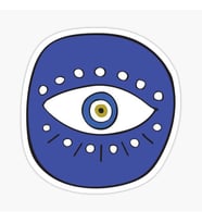18cm Nazar Boncuğu Sticker Araba Duvar  Yapıştırma Etiket Mf3