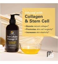 M3 Naturals Kolajen ve Kök Hücre Içeren Anti Selülit Yağı-Anti Cellulite Massage Oil x 2 Adet