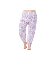 Seher Kadın Uzun Tek Alt Pijama Çiçek Desenli KIŞLIK Battal Boy - 6 Adet (Karışık)