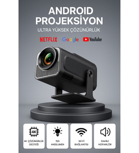 Taşınabilir Wifi Android Sinema Projektörü, Akıllı ve Yüksek Kalite Görüntü