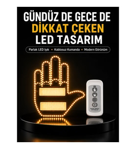 Mey İthalat® Araç İçin Eğlenceli LED El İşareti Işığı