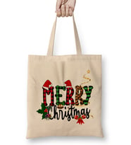 Yılbaşı Yeni Yıl Konseptli Merry Christmas 023 Bez Çanta Uzun Saplı