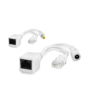 Ip Kamera Poe Set Ethernet Adaptör Güç Kablosu Beyaz HDX1324