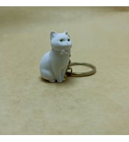 Beyaz scottish kedi - Anahtarlık