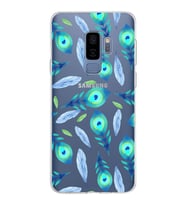 PrintiFy Samsung Galaxy S9 Plus ile Uyumlu 1mm Slim Fit Nazar Boncuğu 3 Baskılı Şeffaf  Kılıf