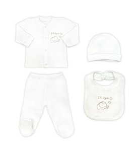 Sema Baby Organic 5 Parça Hastane Çıkışı Zıbın Seti