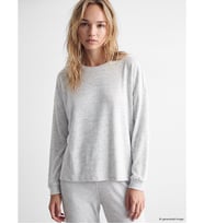 LCW DREAM Gri Bisiklet Yaka Fitilli Kadın Pijama Takım