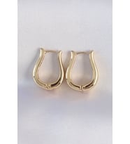 Pirinç Gold Renk İçi Boş Gül Küpe 5886 - HEP-3714-6443