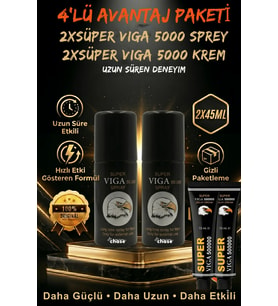 VİGA 50000 GECİKTİRİCİ SPREY 2 KUTU + VİGA 50000 GECİKTİRİCİ KREM 2 KUTU