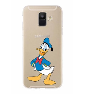 Samsung Galaxy A6 (2018)  Kapak Donald Duck Tasarımlı Şeffaf Silikon Kılıf