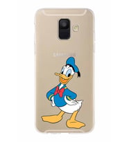 Samsung Galaxy A6 (2018)  Kapak Donald Duck Tasarımlı Şeffaf Silikon Kılıf