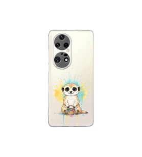 Huawei P50 Pro ile Uyumlu Splash Mirket Tasarımlı Şeffaf Silikon Kılıf