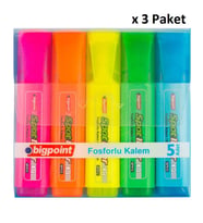 Bigpoint Fosforlu Kalem 5'li Set x 3 Paket